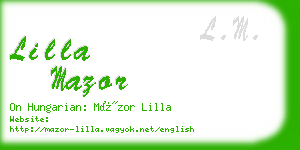 lilla mazor business card